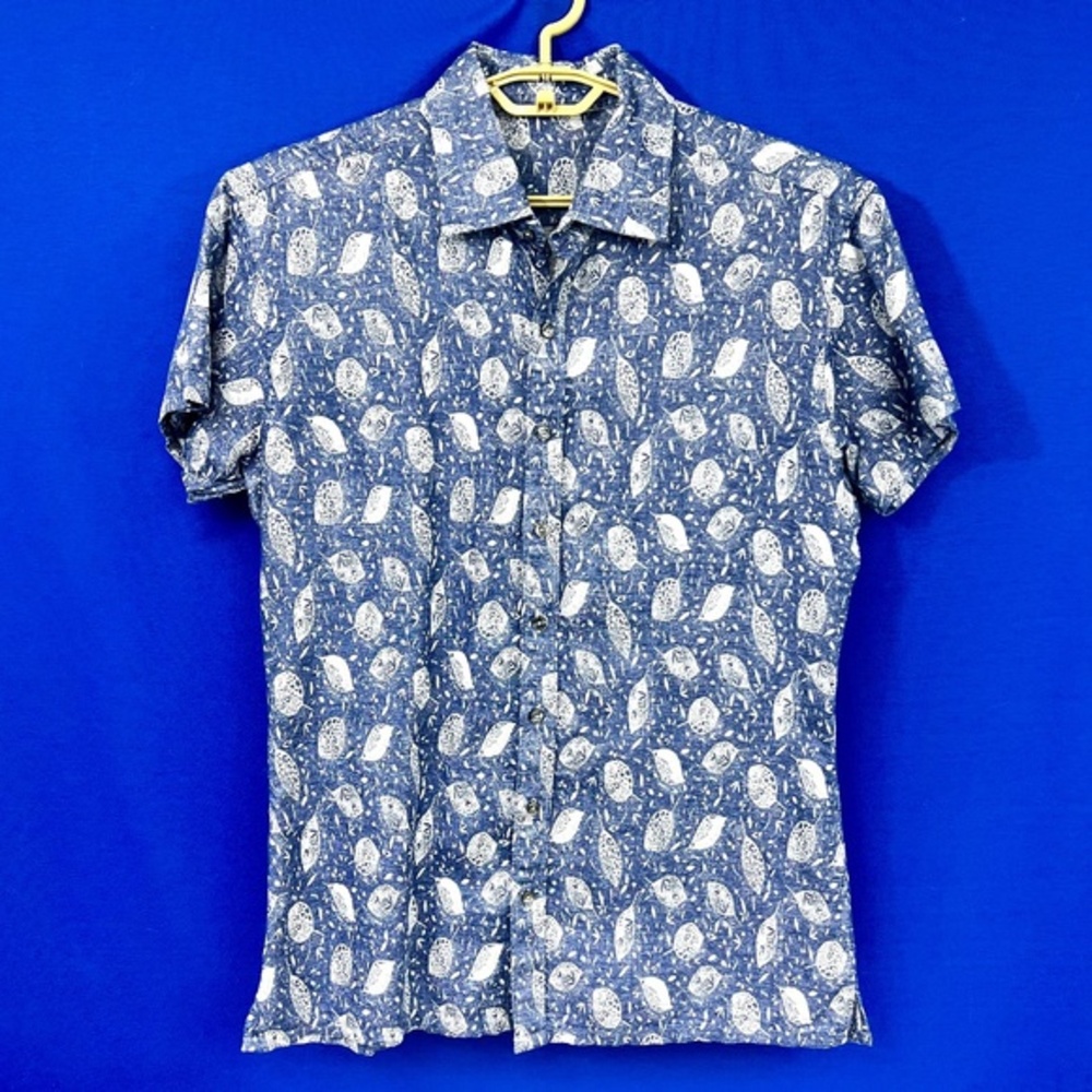 |•J. HILBURN•| Cotton Linen Short Sleeve Button Down Shirt